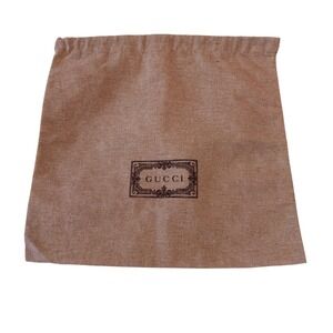 Gucci Tan Drawstring Dust Bag Authentic Luxury Accessory Storage